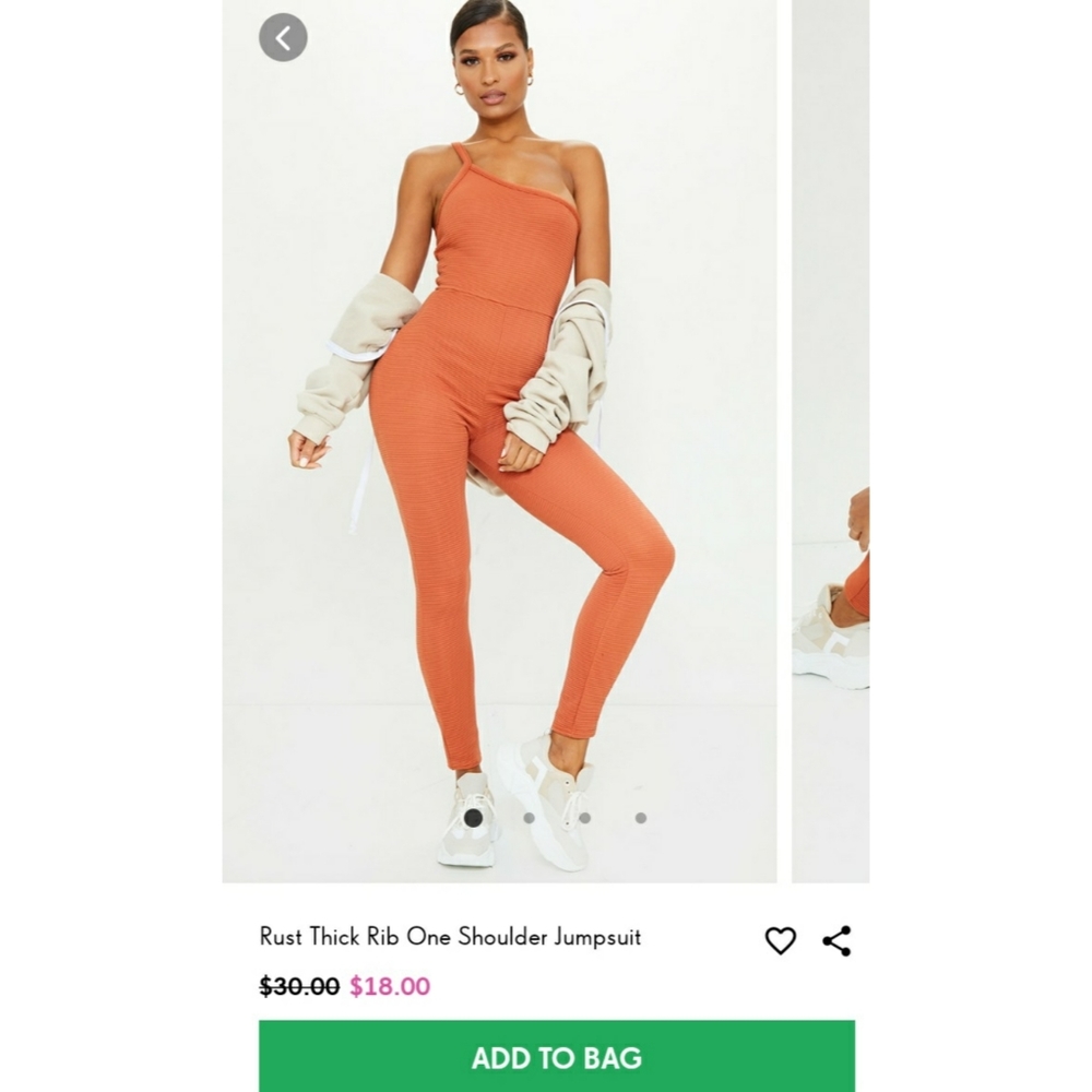 PRETTYLITTLETHING ONE SHOULDER JUMPSUIT